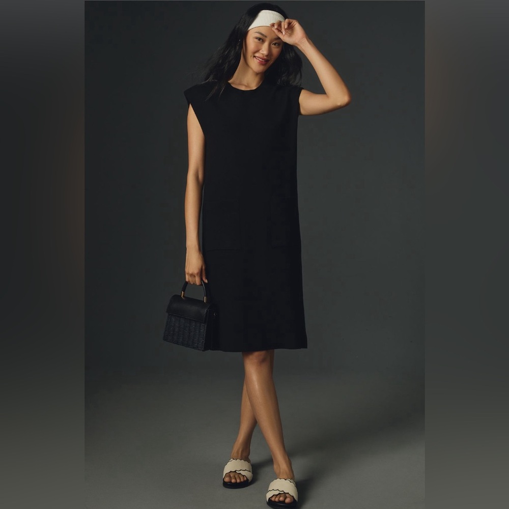 ✨ Anthropologie Sleeveless Column Midi Dress Sz S - Picture 1 of 6
